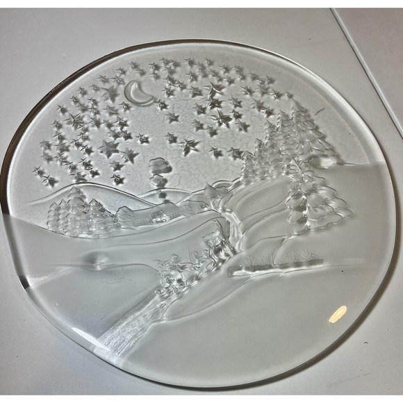 Studio Nova Winterland Cake Plate Christmas West Germany Granny Core 14” NIB - Picture 7 of 11